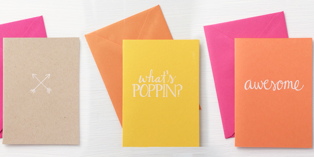 new foil stamped notecards