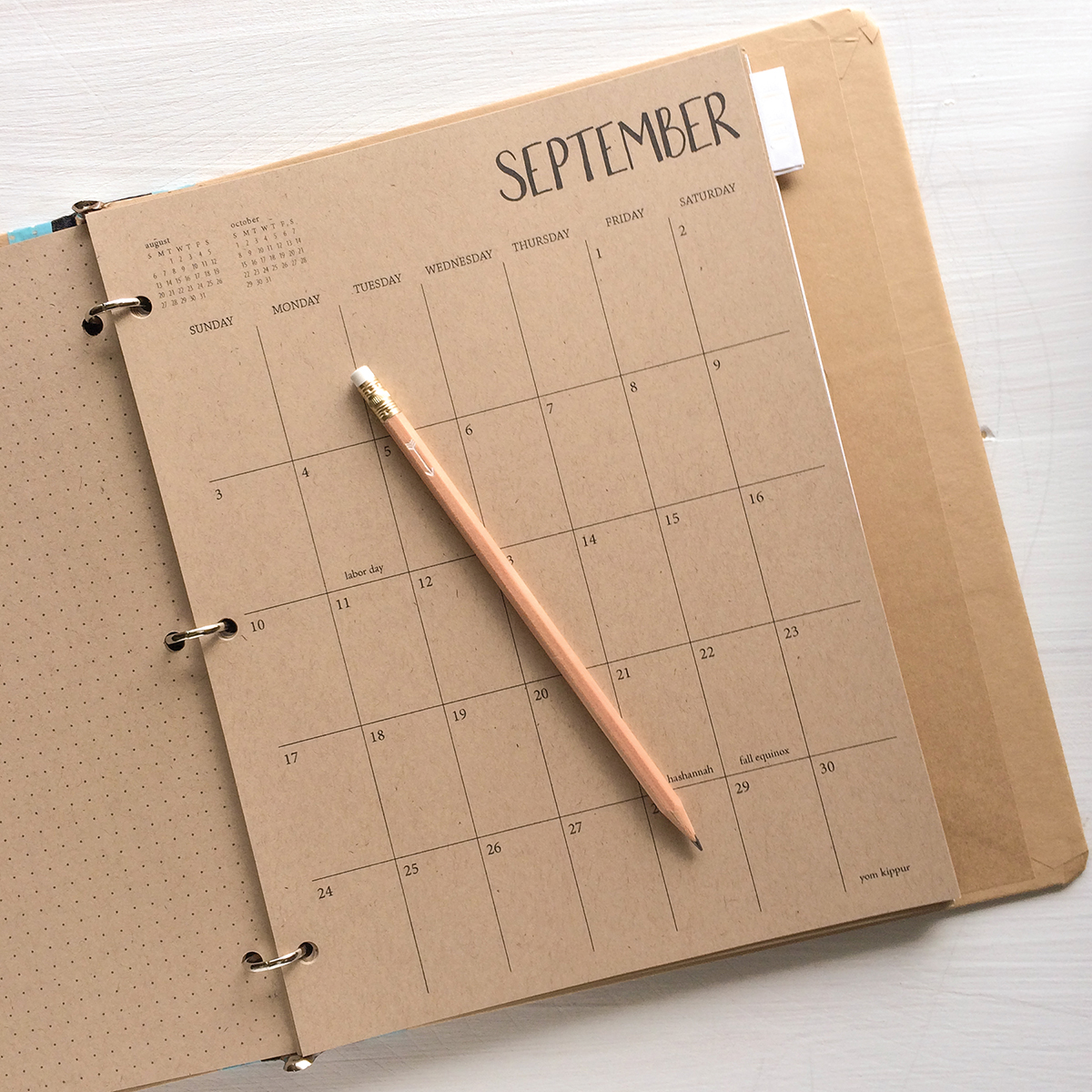 2017 kraft planner sheets for binders