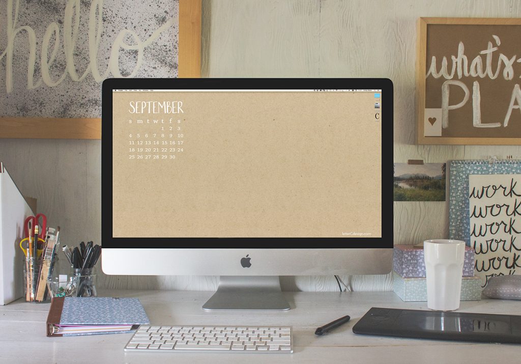 happy september {and a desktop download} – notes from letter C design